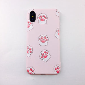 Candy Color Leaf Print Phone Case