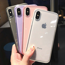 Load image into Gallery viewer, Luxury colorful Transparent Anti-shock Frame Phone Case